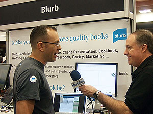 Talking about Blurb at MacWorld, San Francisco, 2007